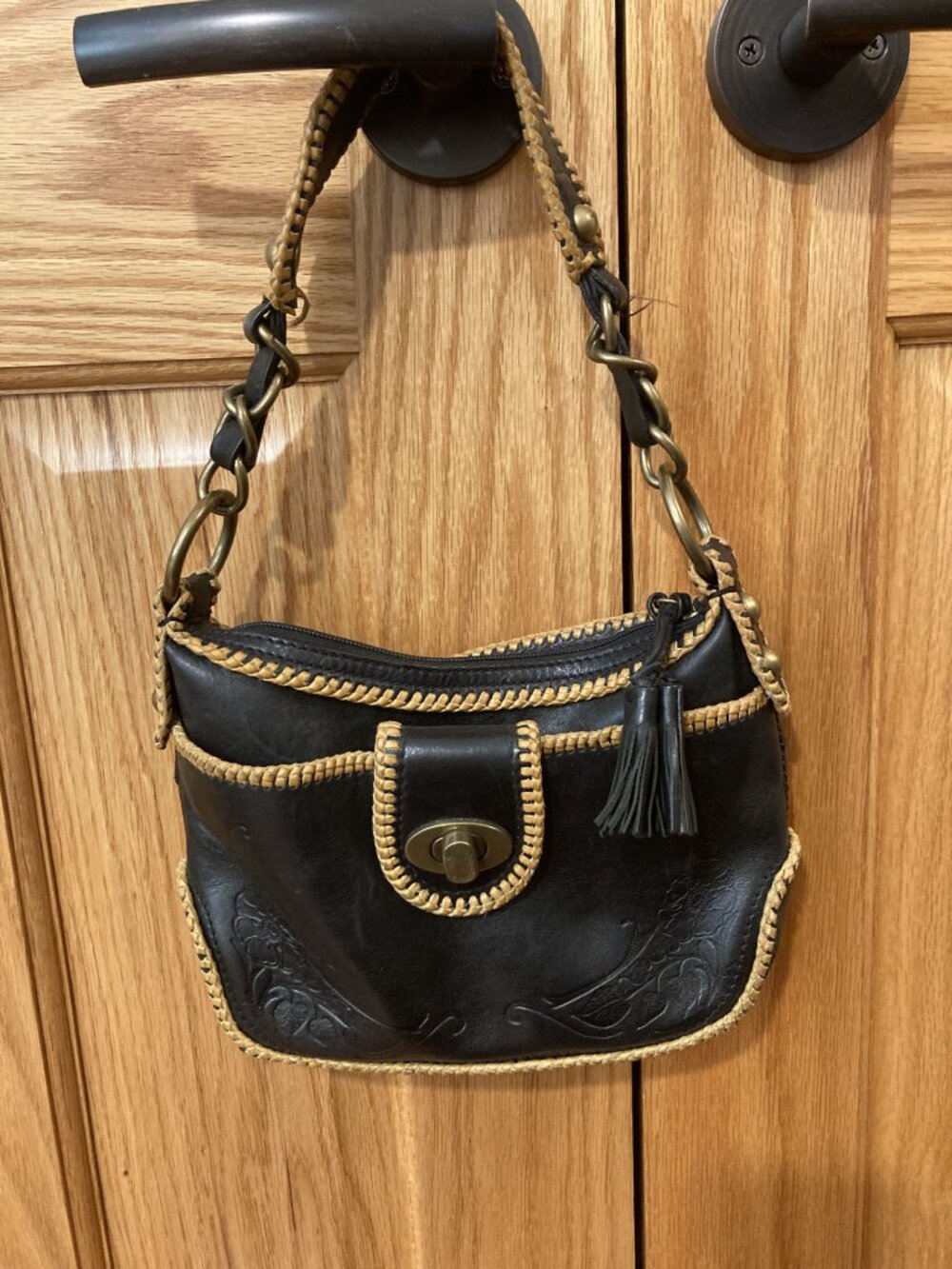 Eileen West western style leather mini bag